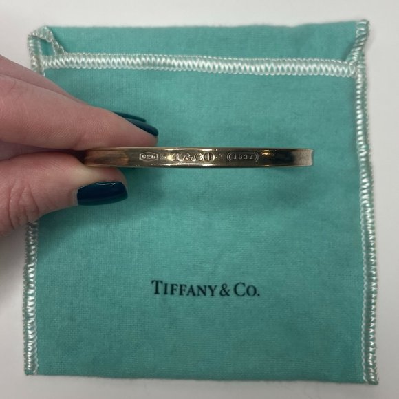 Authentic Tiffany & Co. Tiffany 1837™ Sterling Silver Narrow Cuff - Picture 1 of 7